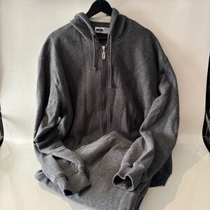 Men's Fila 2 pc Sweatsuit - Zippered Hoodie - Charcoal Grey - Size Large